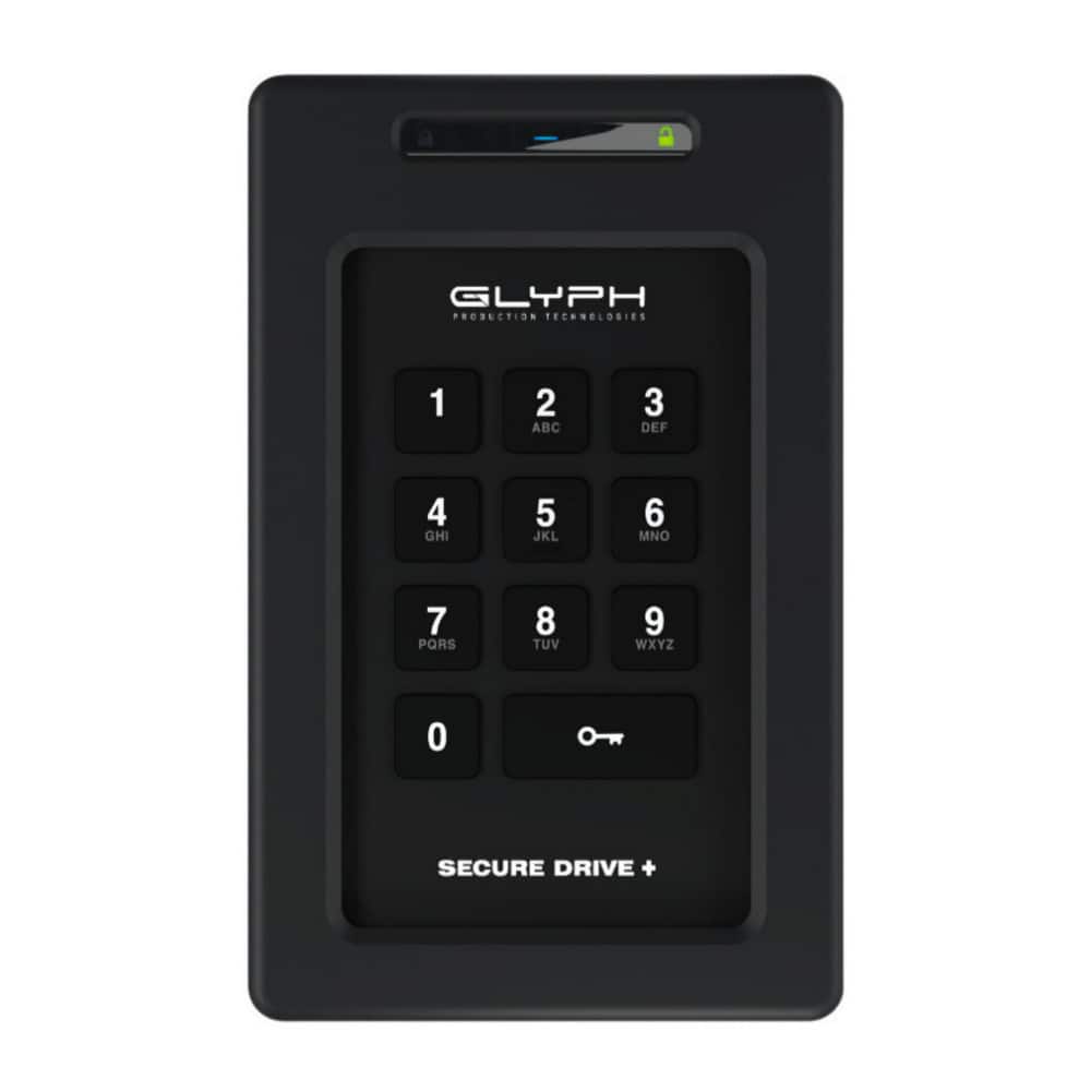 Glyph - SecureDrive Plus Encrypted Bus Powered 2TB Solid State Drive with Keypad