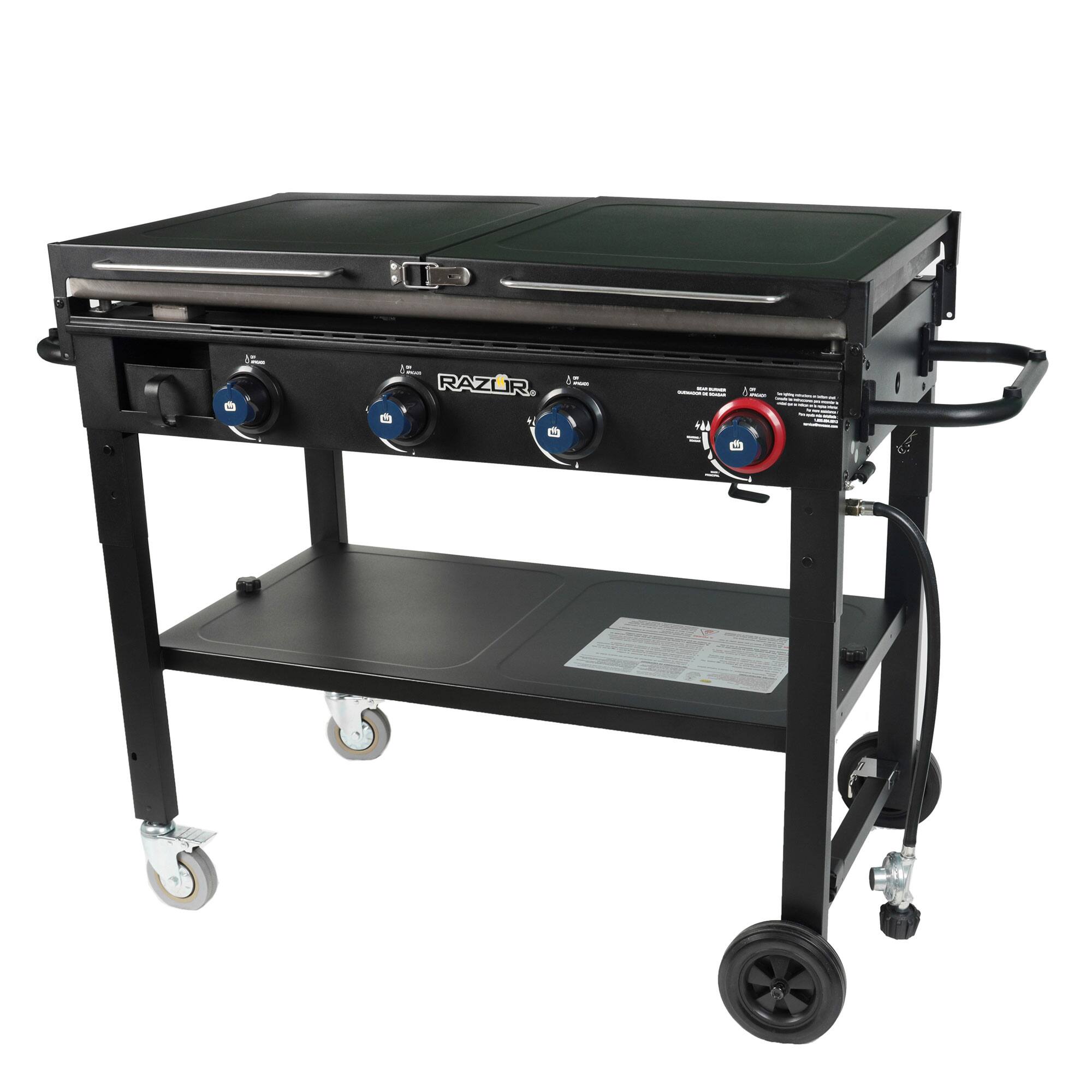 Alt View 4. Razor Griddle - Razor Griddle GGC1643M 37 Inch Outdoor 4 Burner LP Propane Gas Griddle Grill - Black.