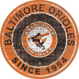 Fan Creations - Baltimore Orioles 24'' Round Heritage Logo Sign - Multicolor