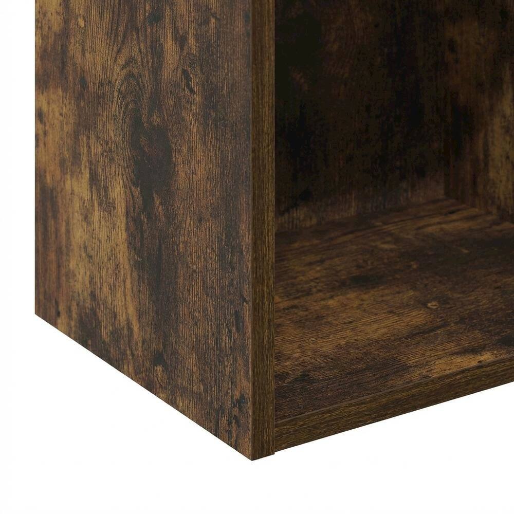Alt View 2. FurniFact - Wooden Bookcase with Adjustable Shelves and Durable Design - Amber Pine.