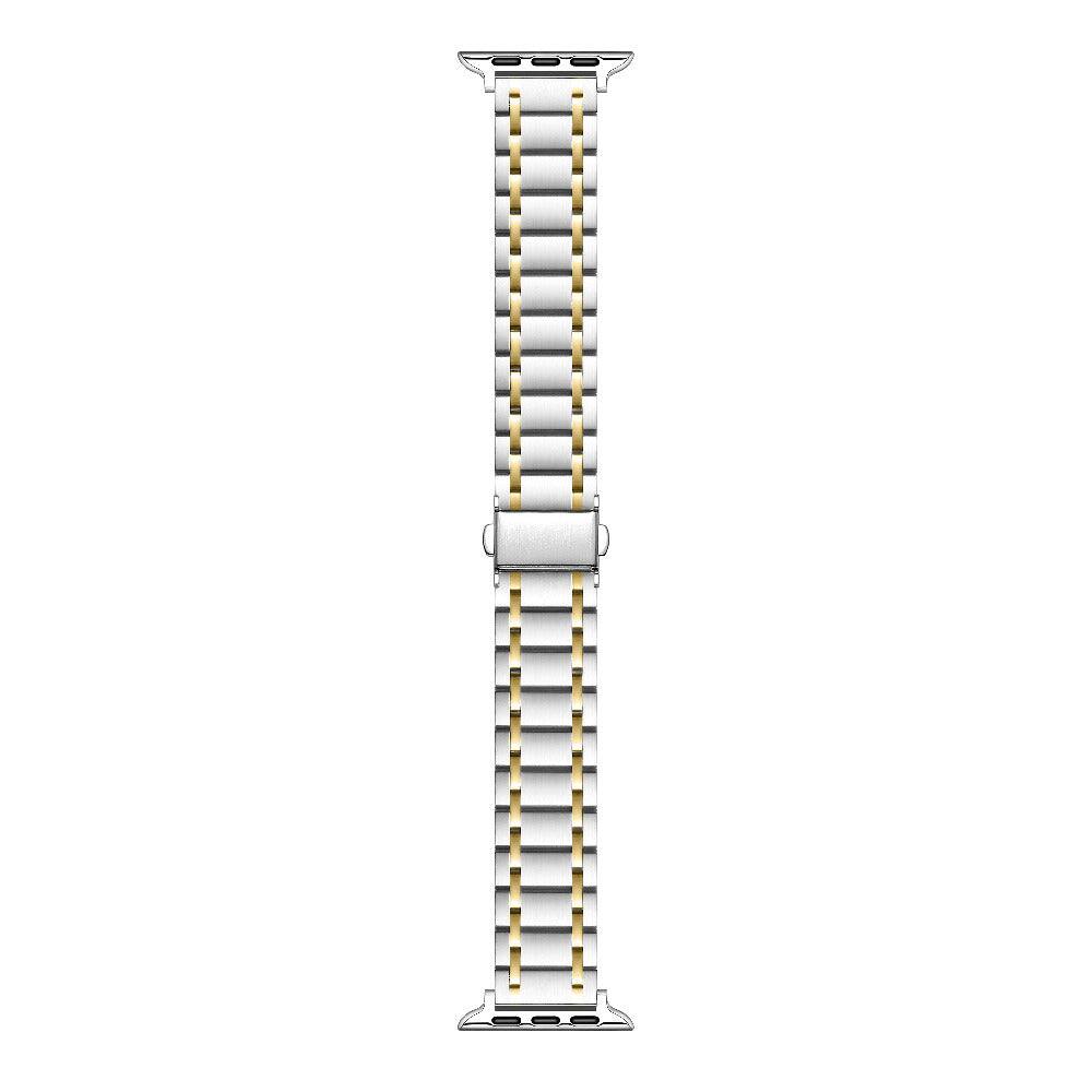 Left. Posh Tech - Juno Stainless Steel Band for Apple Watch - Silver/Gold.