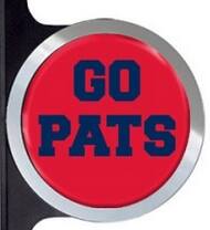 Alt View 2. PRORUN - New England Patriots Automotive License Plate Frame with Team Badges - Multi.