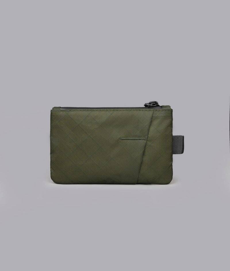 Left. ALPAKA - Zip Pouch Pro RFID Wallet Pouch, Fits 4-12 Cards, Cash/Coin Pocket, 3 External EDC Slots - Green Ultradyne 100D.