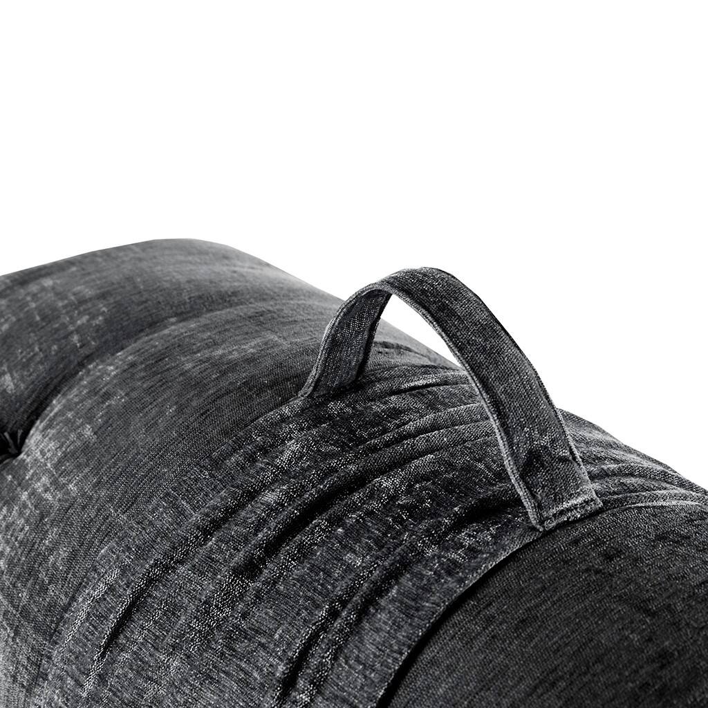 Alt View 4. Gracie Mills - Gracie Mills Lucien Chenille Lightweight Long Lounger Floor Pillow Cushion - Charcoal.