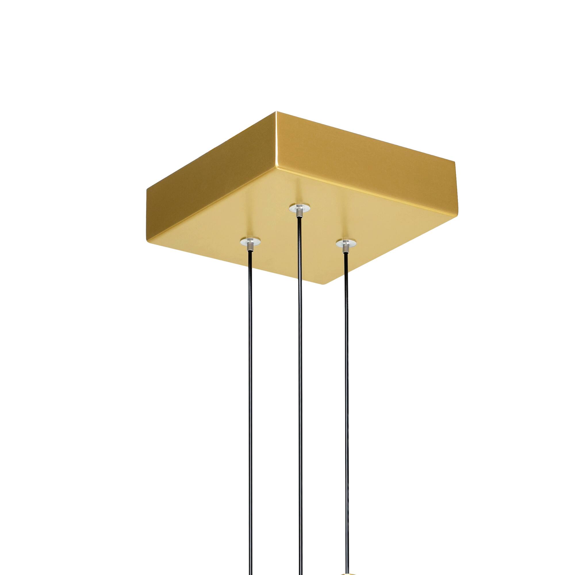 Alt View 3. CWI Lighting - Stagger Integrated LED Brass Mini Pendant - Brass.