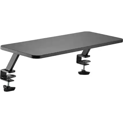 Front. KanTek - Kantek Desktop Shelf/Monitor Stand 40 lb Capacity 5.10"H x 25.60"W x 10.20"D Desk Black - Black.