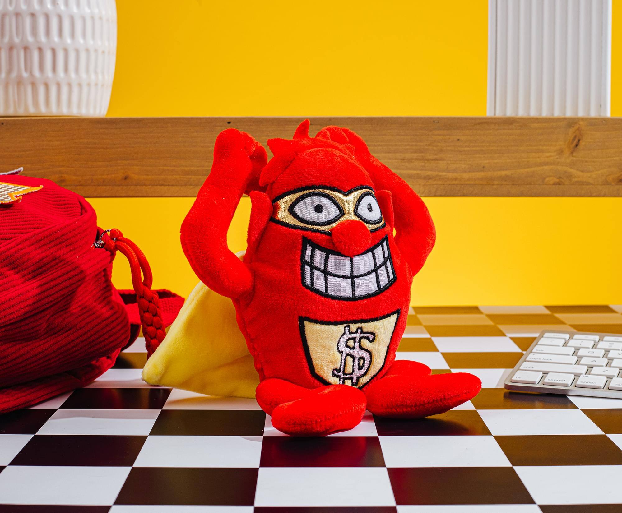 Alt View 4. Imagination Gaming - Press Your Luck 8-Inch Whammy Plush - Red.