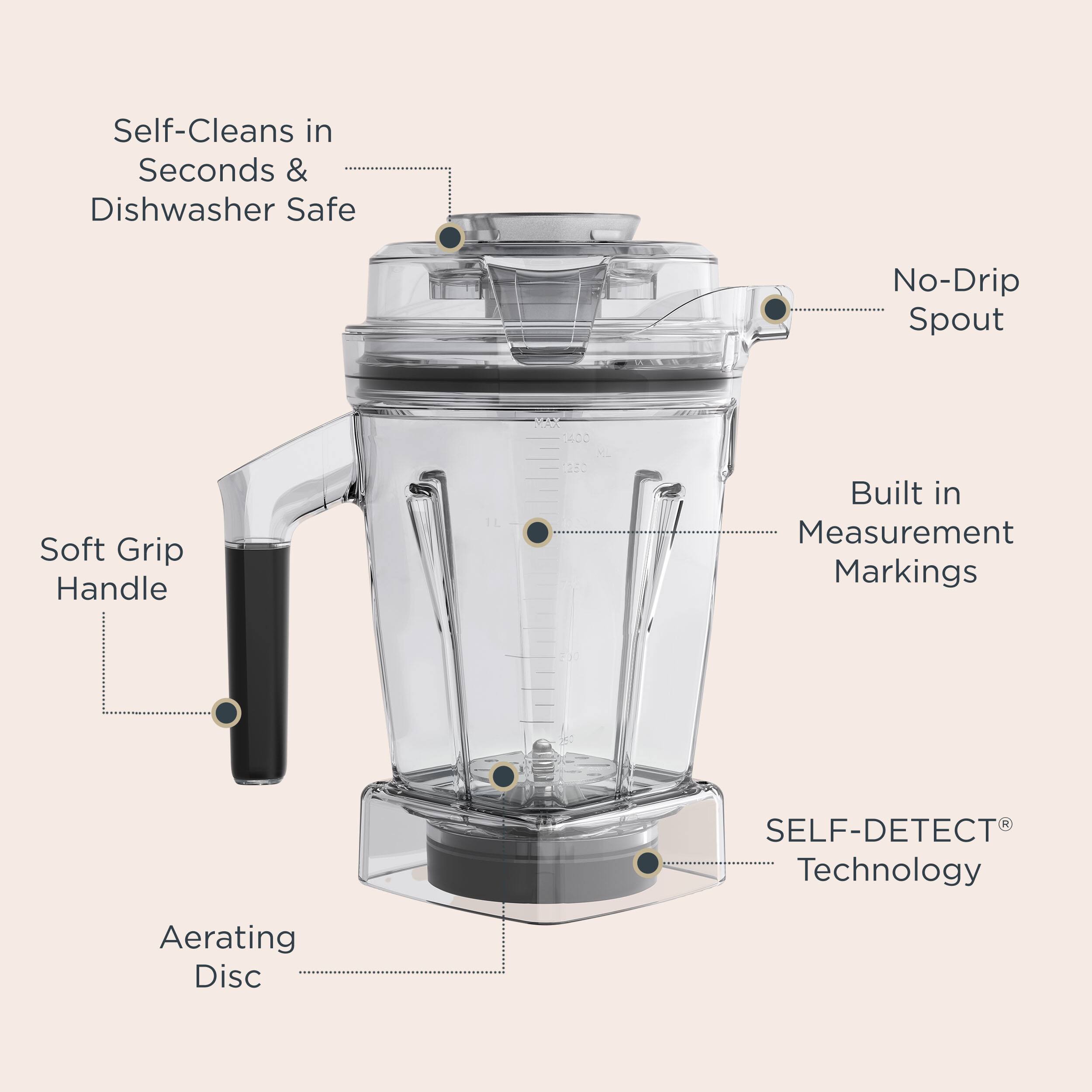 - Self-Cleans in Seconds & Dishwasher Safe
- No-Drip Spout
- Soft Grip Handle
- Built in Measurement Markings
- SELF-DETECT® Technology
- Aeration Disc