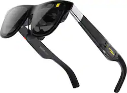 XREAL - ONE AR Glasses w/ X1 Chip, 147" FHD 120Hz Display w/ Sound By Bose for iPhone 16/15, Steam, ROG Ally, Mac/PC/Android/iOS - Black - Front_Zoom
