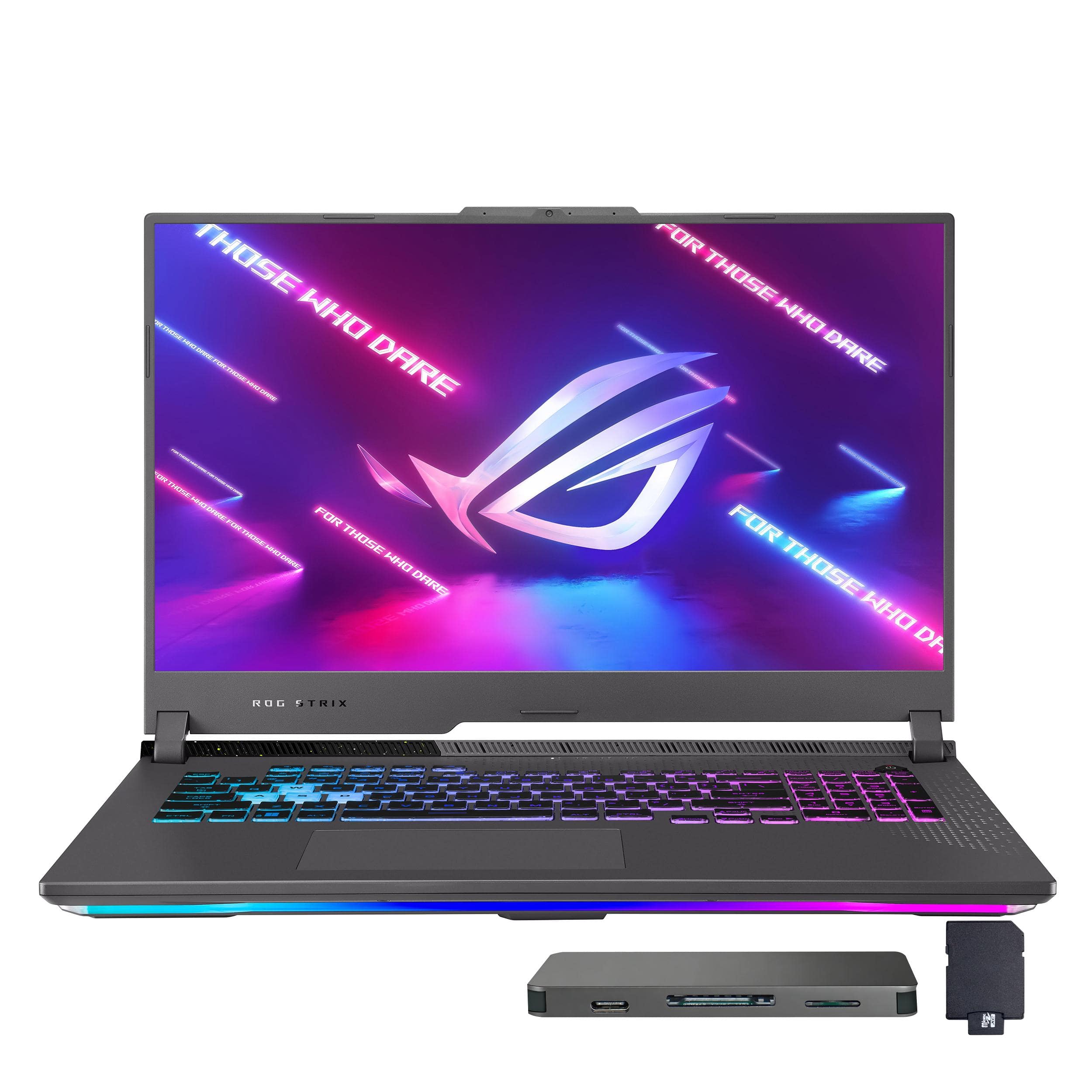 ASUS - ROG Strix G17 Gaming Laptop,Ryzen 9-7845HX,GeForce RTX 4060,16GB RAM,1TB SSD+160GB Dock Set,Backlit,Win 11 Pro - Gray