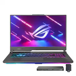 ASUS - ROG Strix G17 240Hz Gaming Laptop,Ryzen 9-7845HX,GeForce RTX 4060,16GB RAM,1TB SSD+160GB Dock Set,Win 11 Pro - Gray