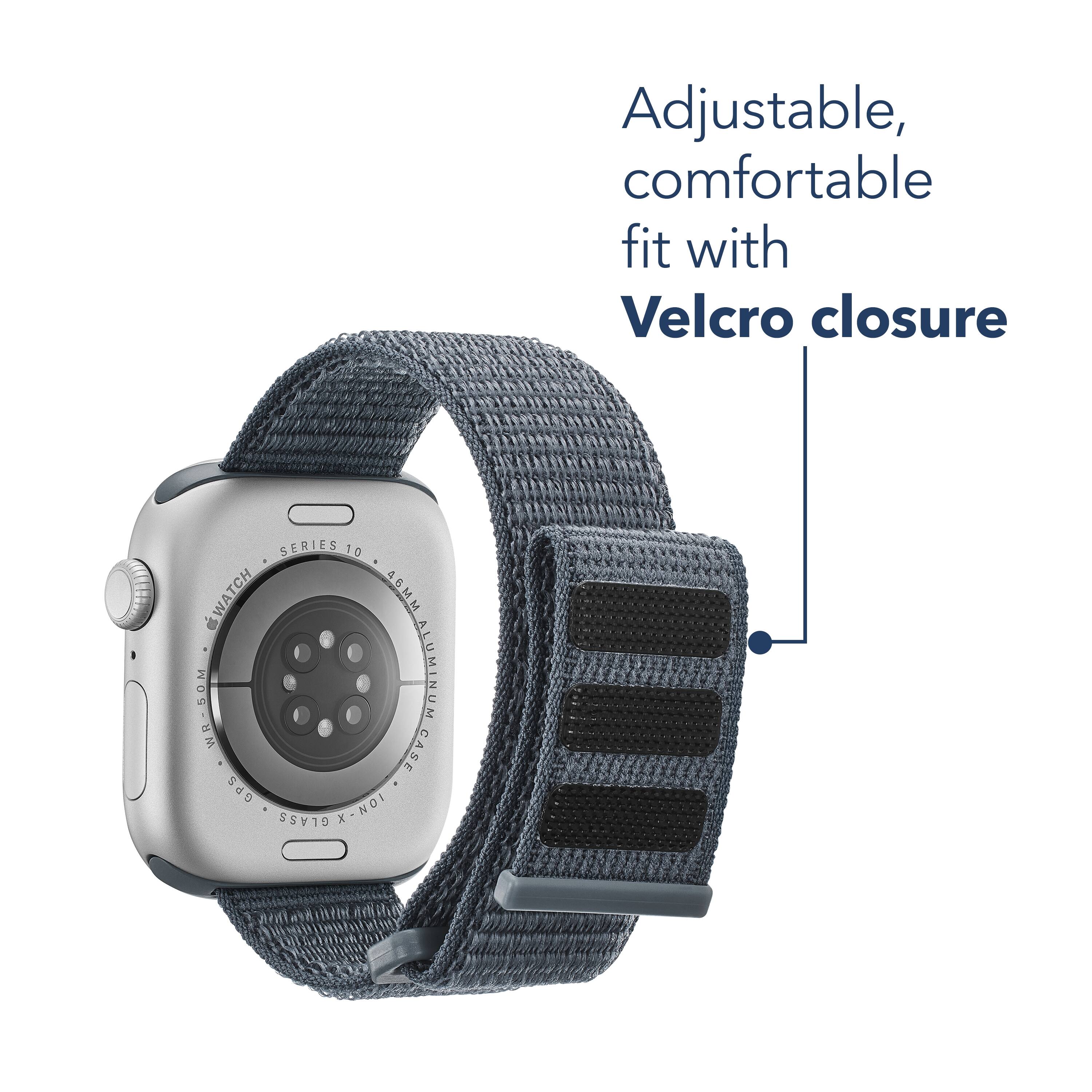 Adjustable, comfortable fit with Velcro closure. Series 10 & Watch 5 WR-50M 50M @SMm Aluminum Luminum Watch case GPS Noise Glass.