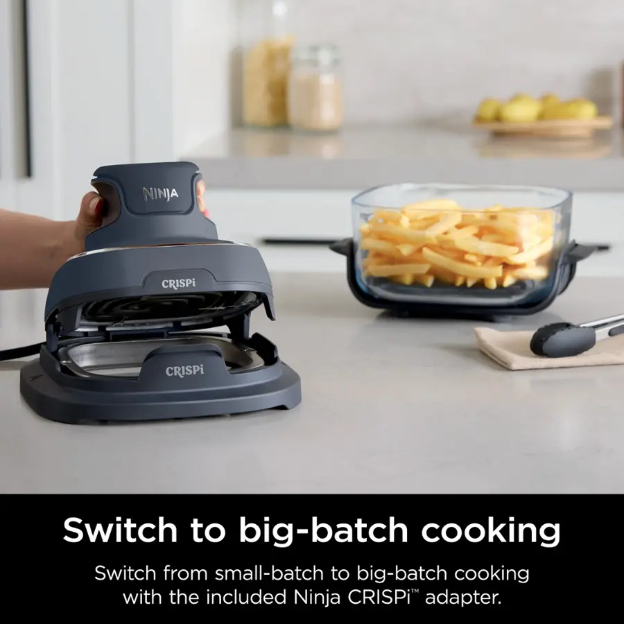 Switch to big-batch cooking with the included Ninja CRISPi adapter.