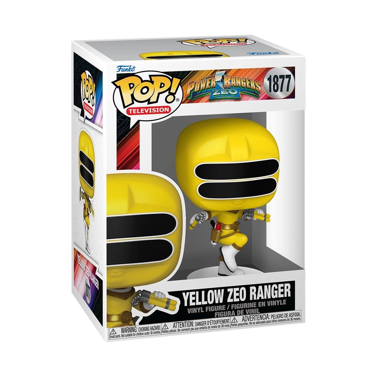 Funko POP! TELEVISION  
POWER RANGERS ZEO  
1877  

YELLOW ZEO RANGER  
VINYL FIGURE / FIGURINE EN VINYLE / FIGURA DE VINIL / FIGURA DE VINIL  

ADVERTENCIA: PELIGRO DE ASFIXIA si se mueren de 3 años  
ATTENTION: DANGER D'ÉTOUFFEMENT - Pièces petites non adaptées pour les enfants de moins de 3 ans  
WARNING: CHOKING HAZARD - Small parts. Not for children under 3 years.  
AVERTISSEMENT: PELIGRO DE ASFIXIA - Piezas pequeñas no son adecuadas para niños menores de 3 años.