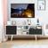 Alt View 3. Gymax - Gymax Modern TV Stand/Console Cabinet 3 Shelves Storage Drawer Splayed Leg Black/White - White,Black.
