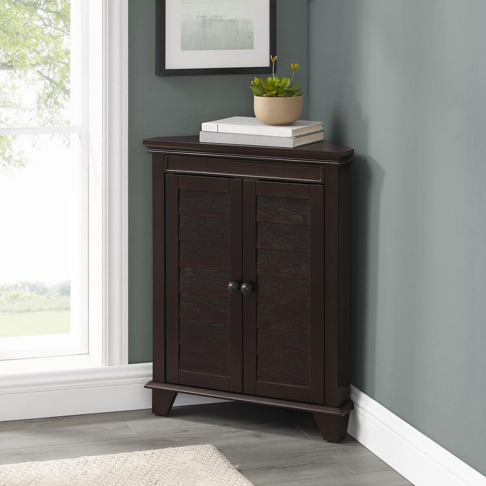 Alt View 4. Crosley Furniture - Lydia Corner Storage Cabinet - Espresso.