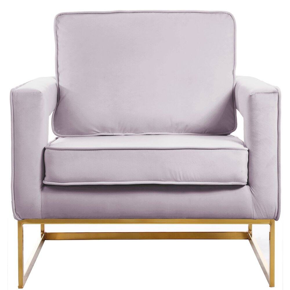Alt View 1. Meridian Furniture - Noah Pink Velvet Accent Chair - Pink.