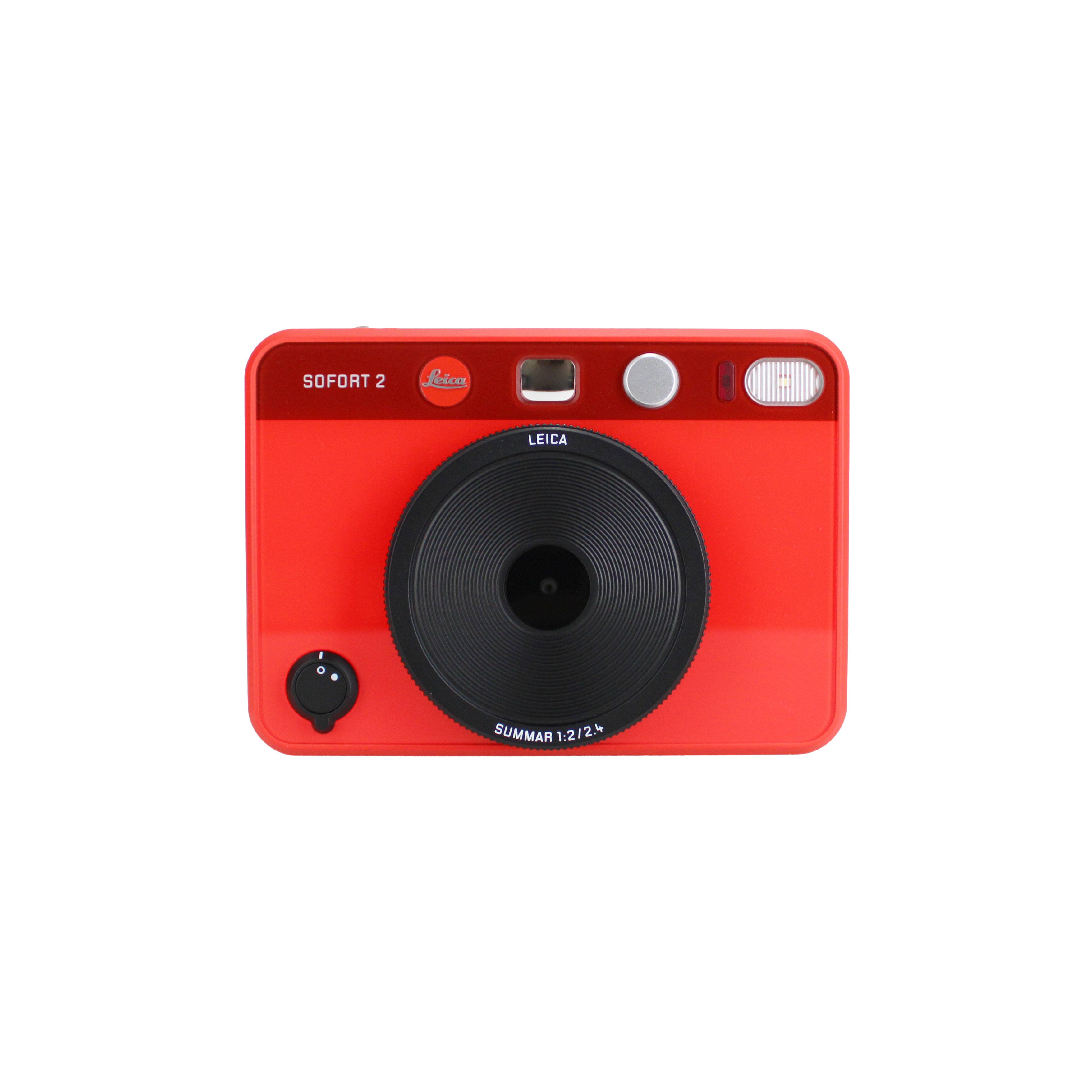 Sofort 2 Digital and Instant Photo Camera with LCD Display and Leica FOTOS App Support (Red)
