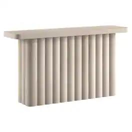 Hudson&Canal - Olie 55" Wide Rectangular Fluted Console Table - White