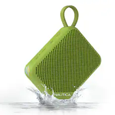 Front. Nautica - Nautica Nayman SP500 Portable Bluetooth Speaker, 12W Sound, Waterproof, 9H Playtime, Shower, Outdoor (Green) - Green.
