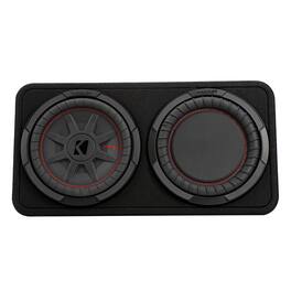 KICKER - 48TCWRT102 CompRT Dual 10" 2-Ohm Subwoofer Enclosure - Black