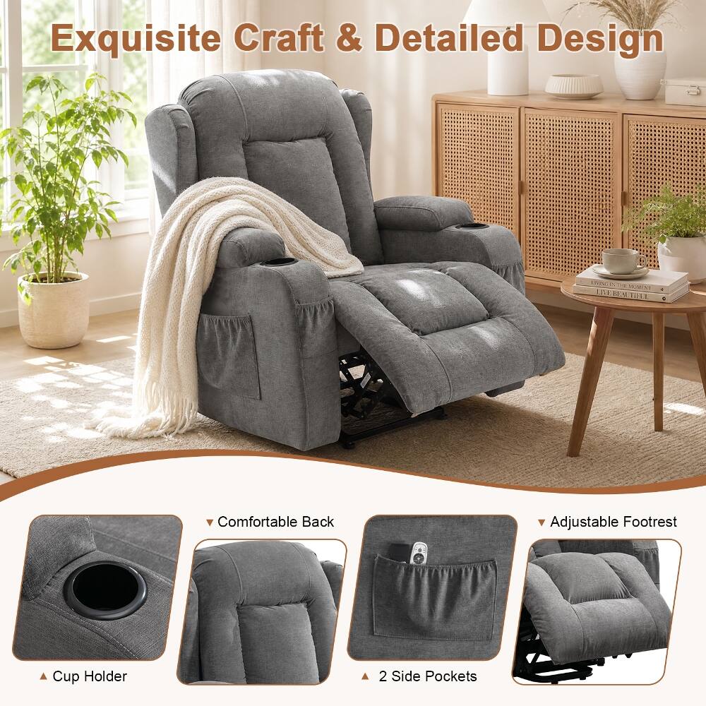 Exquisite Craft & Detailed Design

Comfortable Back
Adjustable Footrest
Cup Holder
2 Side Pockets
