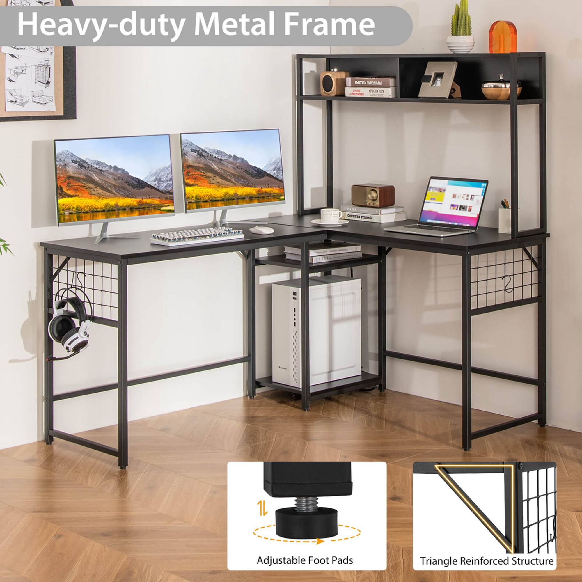 Heavy-duty Metal Frame

Adjustable Foot Pads

Triangle Reinforced Structure