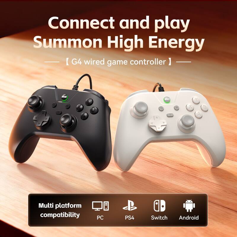 Connect and play  
Summon High Energy  
— [G4 wired game controller] —  

Multi platform compatibility  
PC PS4 Switch Android