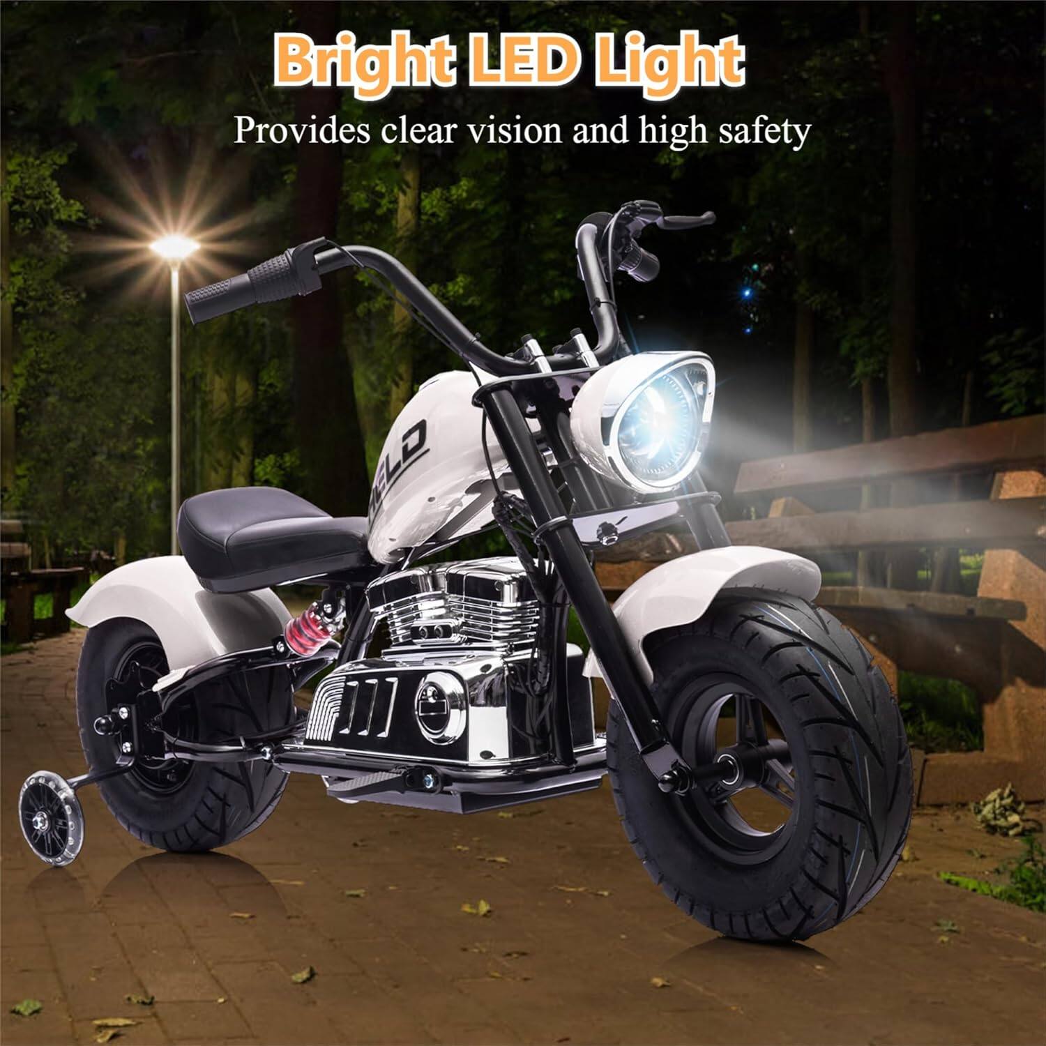 Bright LED Light  
Provides clear vision and high safety