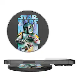Keyscaper - Star Wars: The Empire Strikes Back Portrait Collage 15-Watt Wireless Charger - Boba Fett