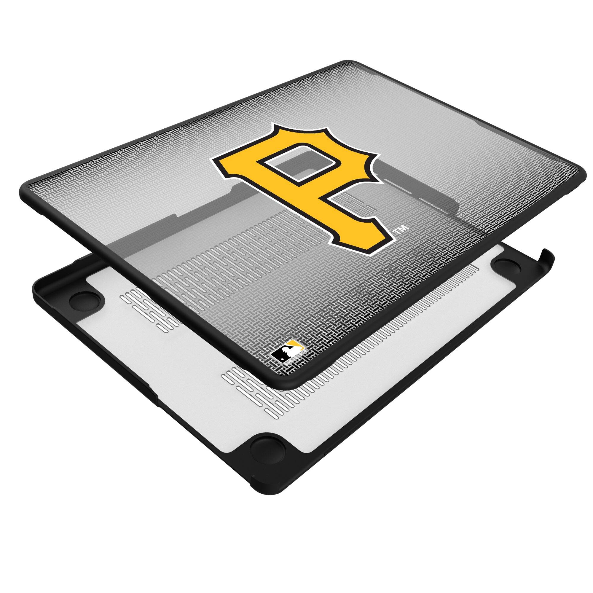 The text on the image is:

- "Pittsburgh Pirates" (stylized as "P" with a bat)
- "Pirates" (small text below the logo)
- "TM" (trademark symbol next to the logo)
- "Pirates" (small text on the bottom right corner of the case)