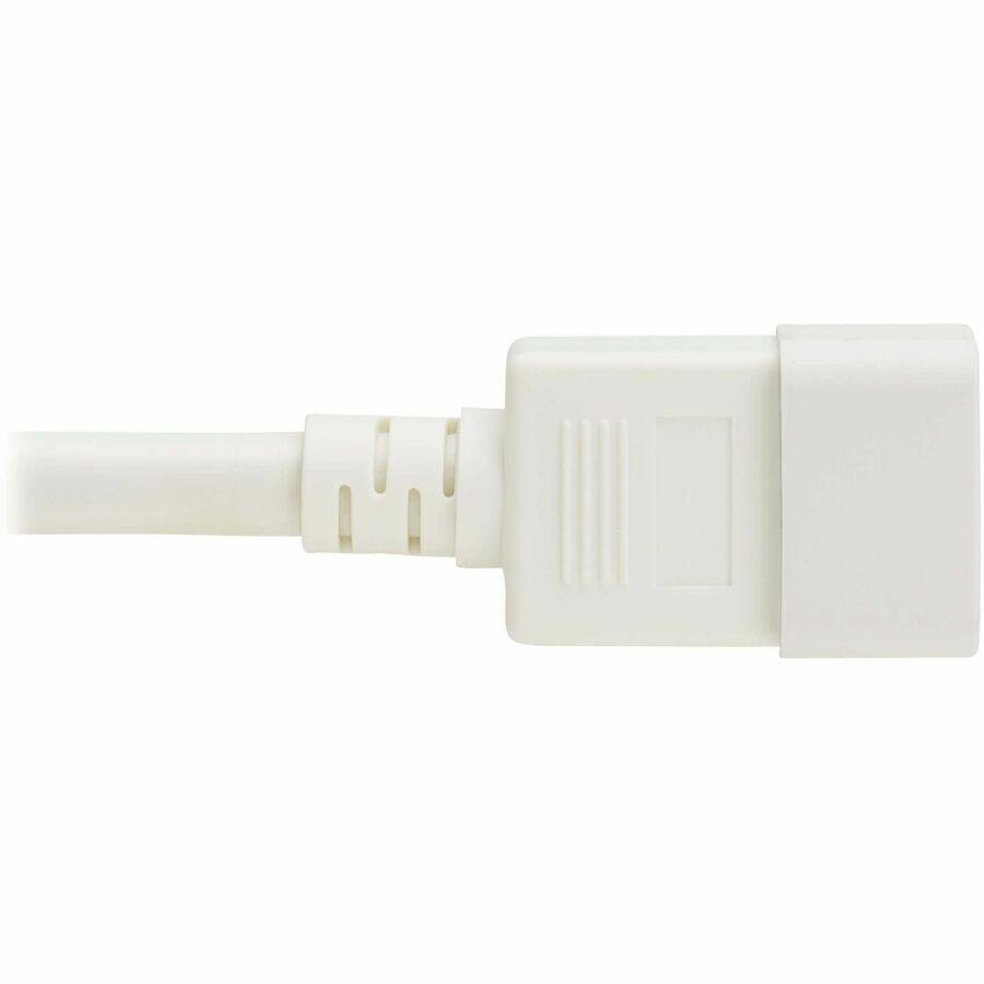 Alt View 6. Tripp Lite - Eaton Tripp Lite Series Power Cord, C20 to C21 - Heavy-Duty, 20A, 250V, 12 AWG, 6 ft. (1.8 m), White - For Network - White.