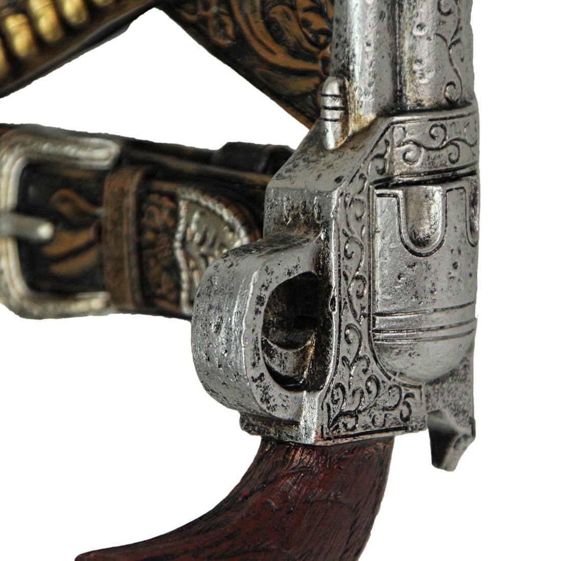 Alt View 5. Zeckos - Wild West Gunslinger Holster Toilet Paper Holder Double Pistol Western Cowboy - Multicolored.