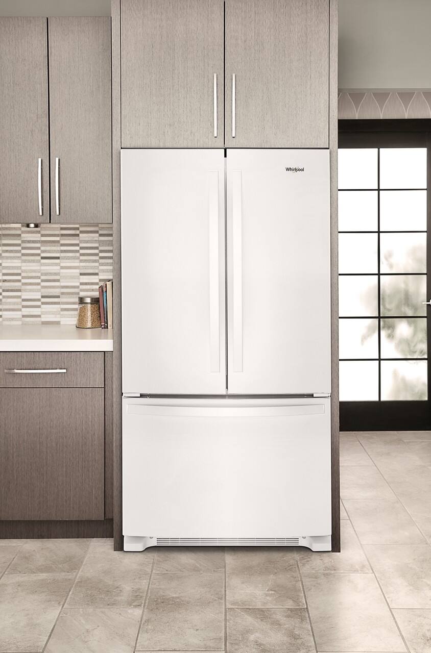 Alt View 14. Whirlpool - 23.8 Cu. Ft. French Door Smart Refrigerator with Auto-Humidity Crispers - Black Stainless Steel.