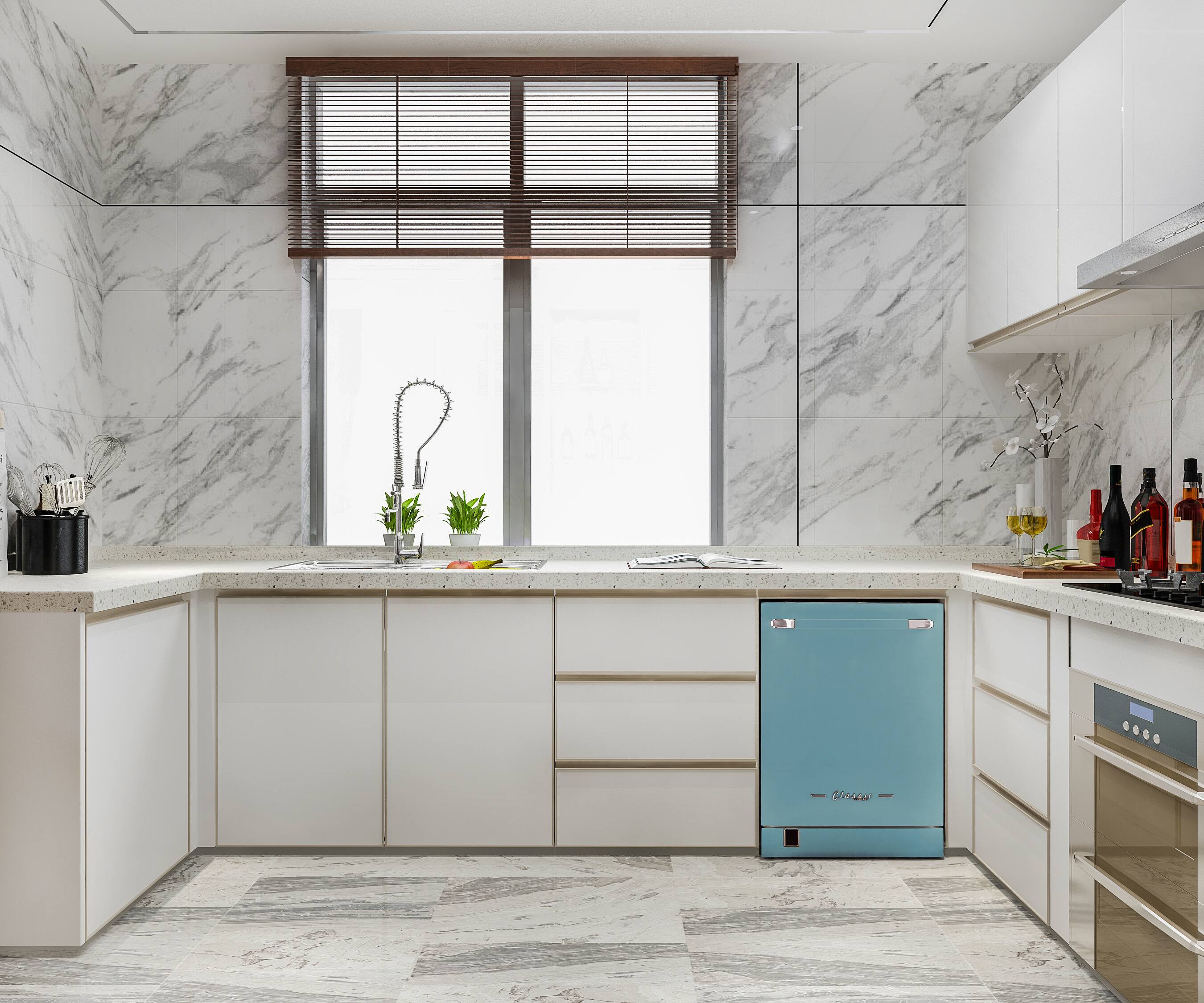 Alt View 16. Unique Appliances - 24" Classic Retro Panel Ready Top Control Dishwasher, 42 dBa - Ocean Mist Turquoise.