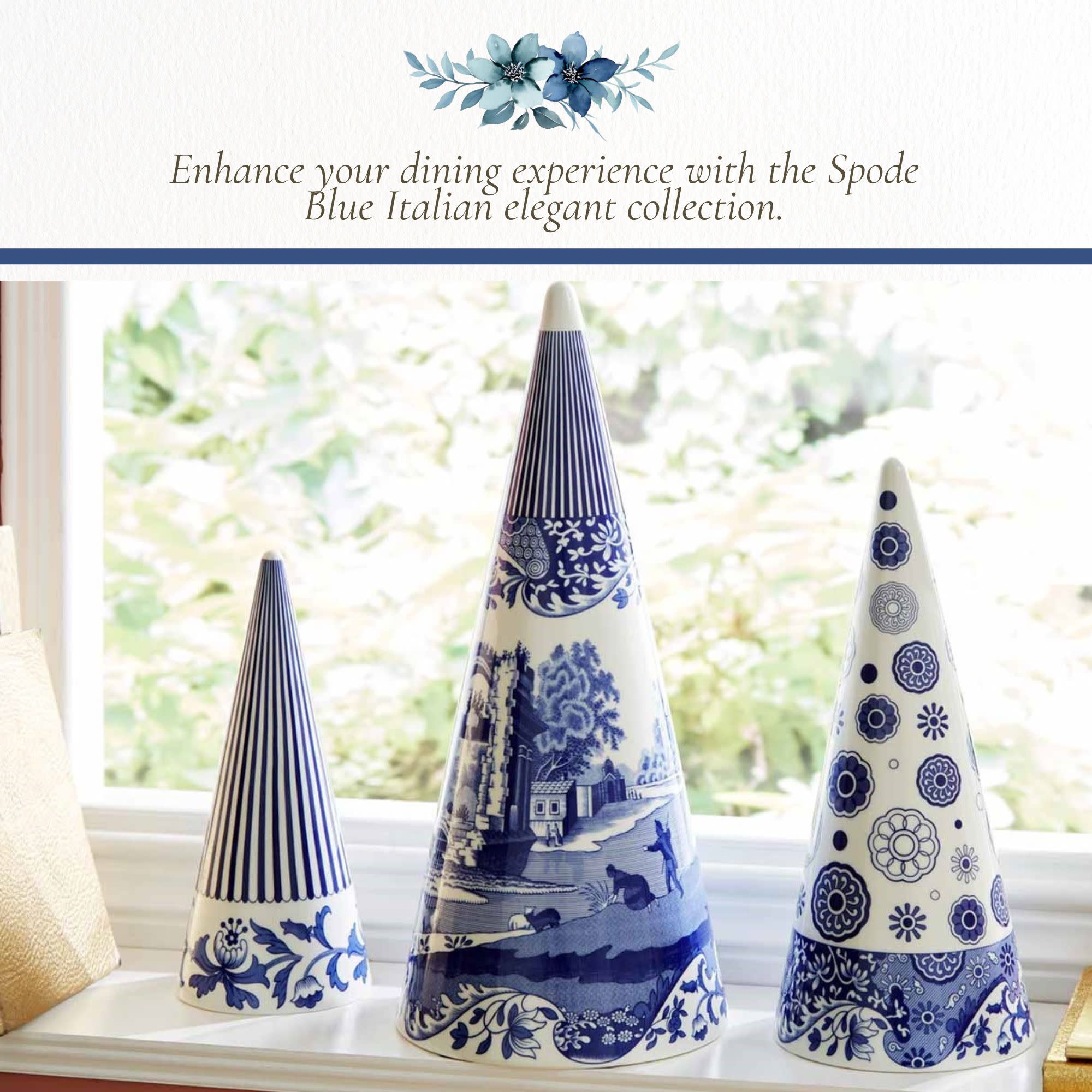 Enhance your dining experience with the Spode Blue Italian elegant collection.