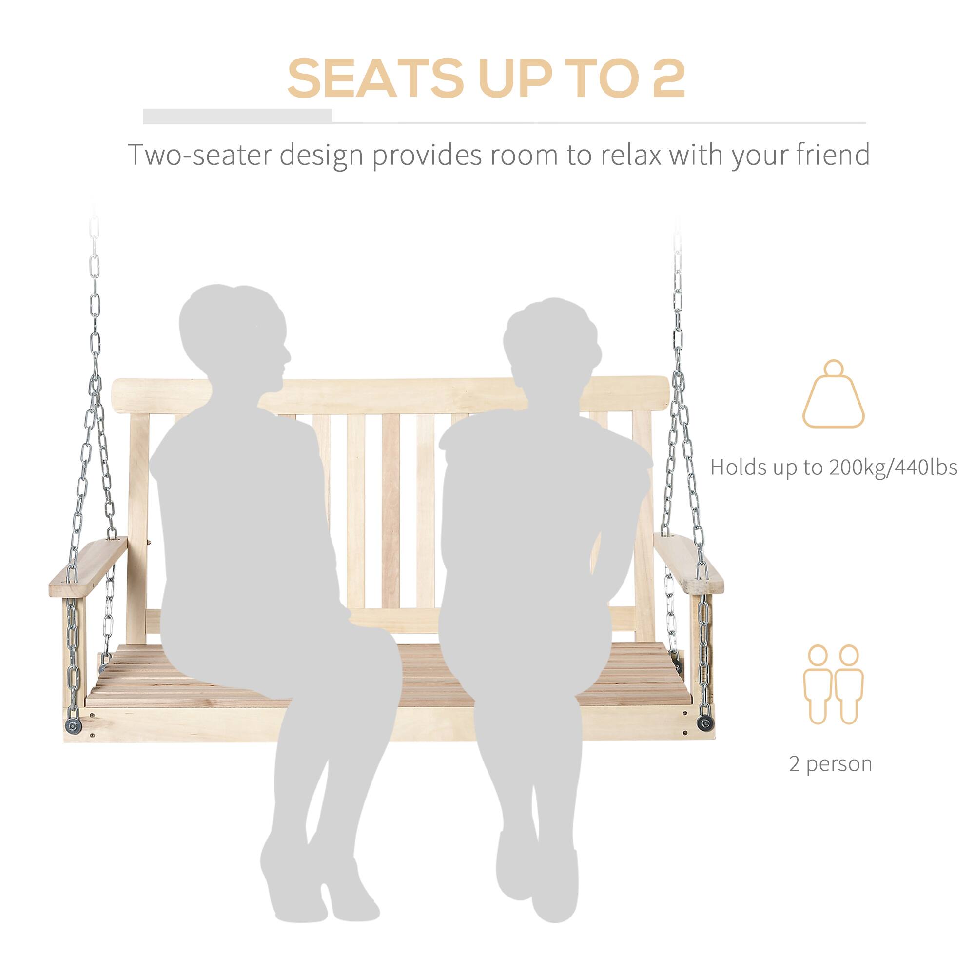 SEATS UP TO 2
Two-seater design provides room to relax with your friend
Holds up to 200kg/440lbs
2 person