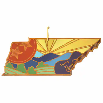 Front. Totally Bamboo - Tennessee Cutting Board with Artwork by Summer Stokes.