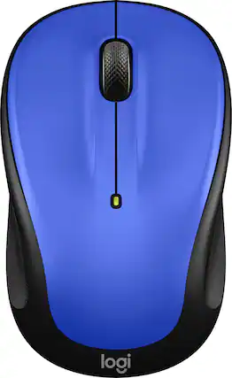 Front. Logitech - M325s Wireless Optical Compact Ambidextrous Mouse - Blue.