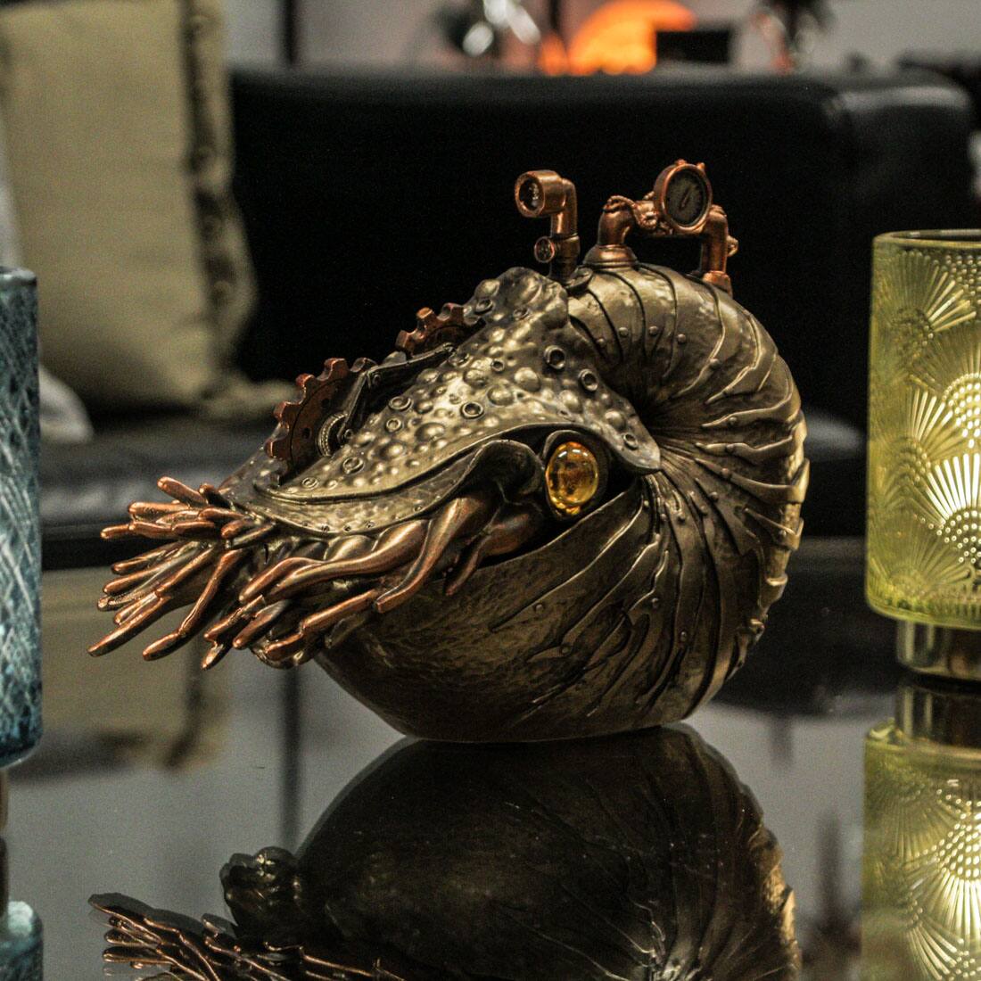Zeckos Copper Finished Steampunk Nautilus Sea Monster Fantasy Tabletop ...