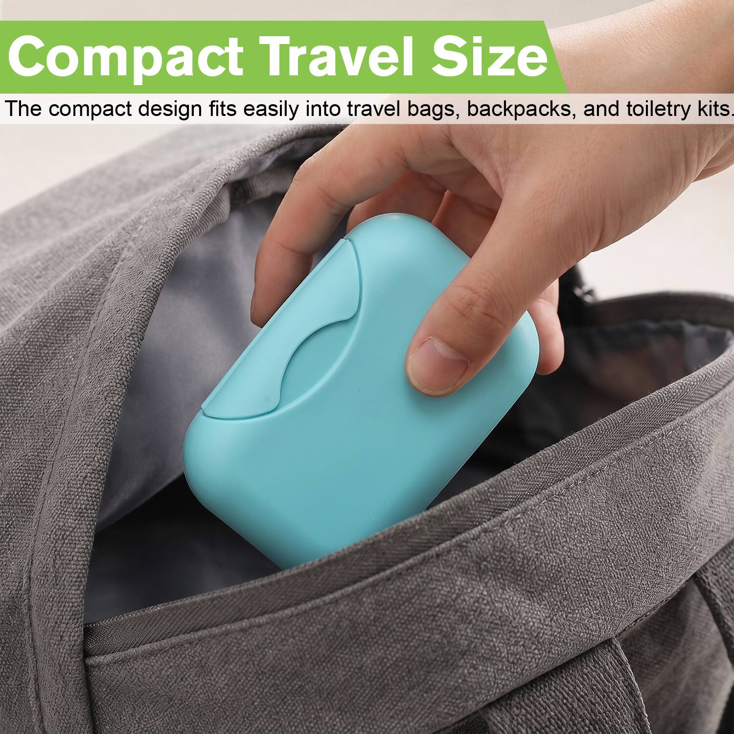 Compact Travel Size

The compact design fits easily into travel bags, backpacks, and toiletry kits.