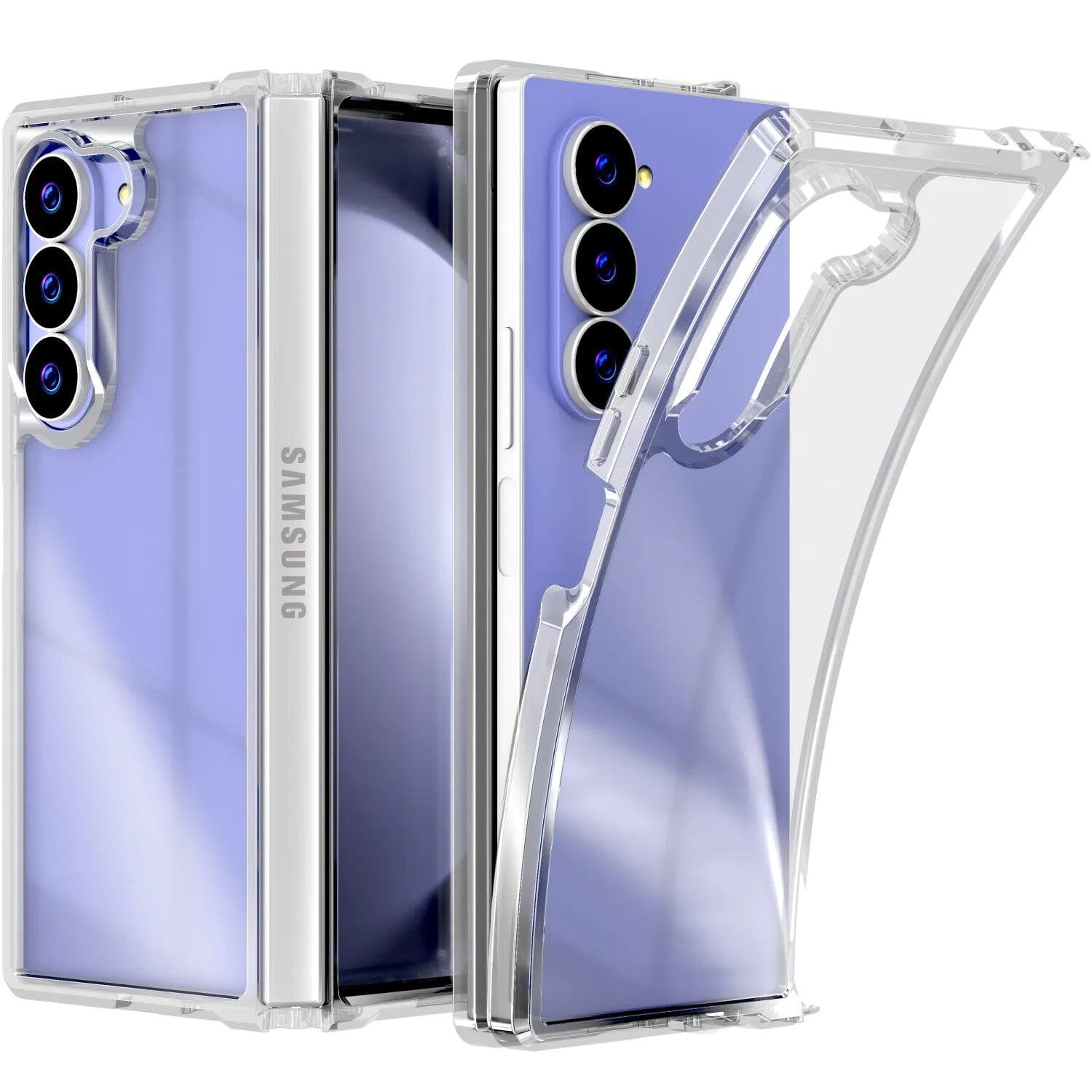 Alt View 1. RomeTech - Rome Tech Hybrid Case for Galaxy Z Fold 6 - Clear/Black - Clear / Black.