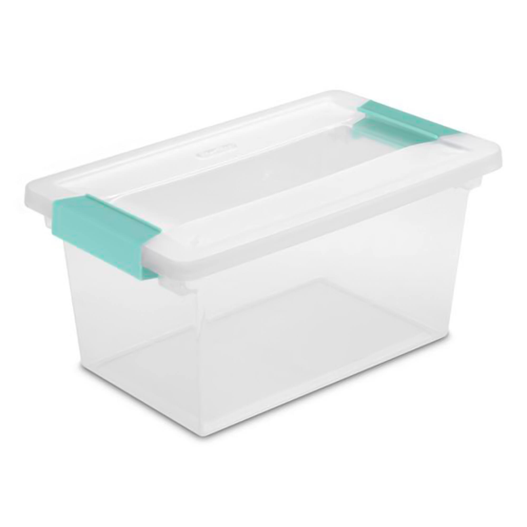 Alt View 2. Sterilite - Sterilite 64 Quart Latching Storage Tote Box (6 Pack) + Medium Clip Box (4 Pack) - Clear.