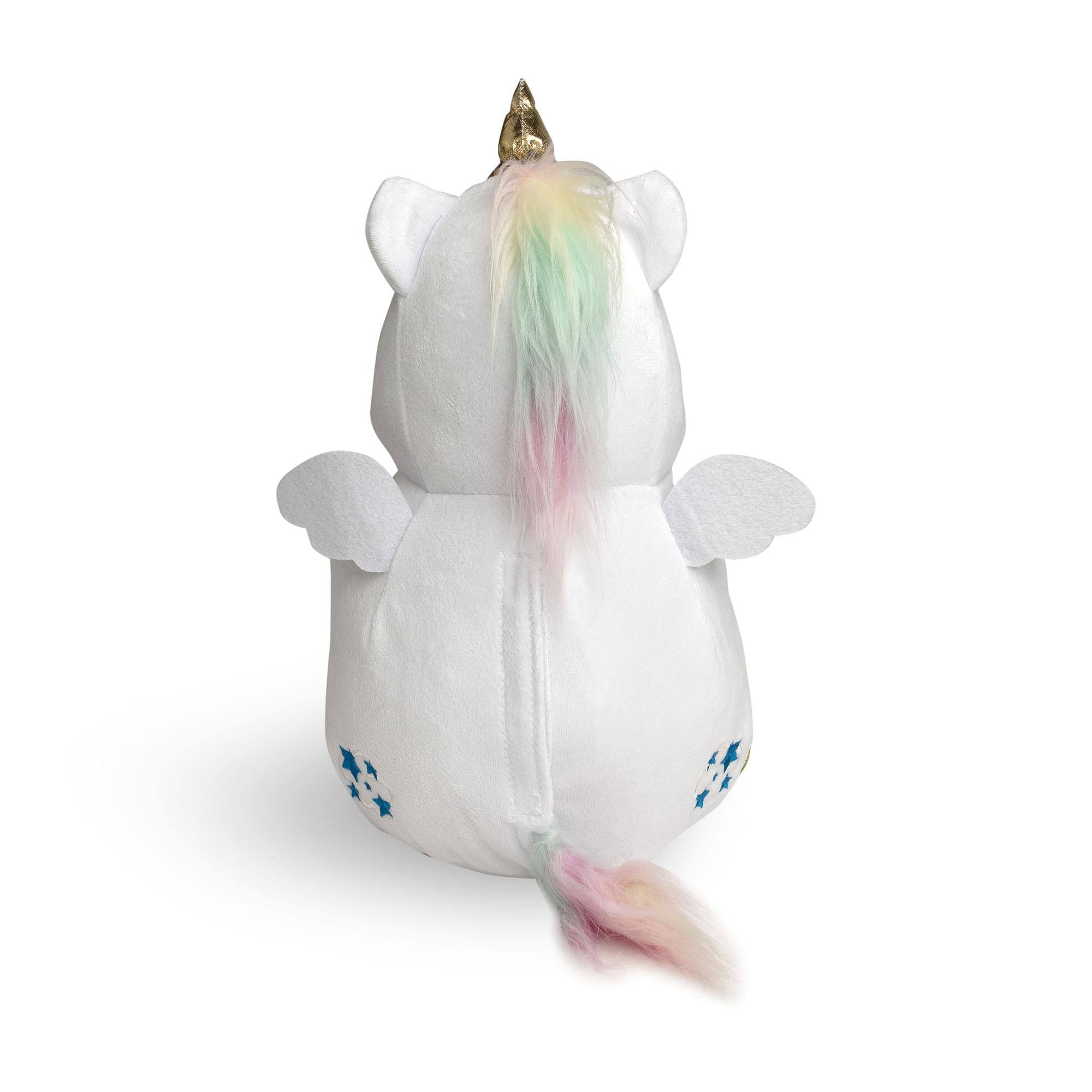 Alt View 10. Seven20 - Glitter Galaxy 9 Inch Talk Back Unicorn Plush - White.