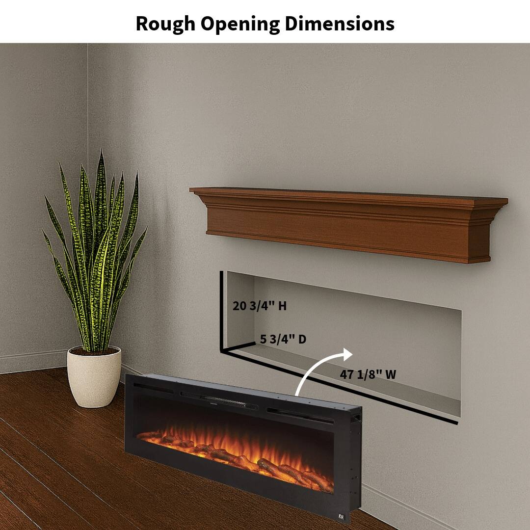 Rough Opening Dimensions: 20 3/4" H, 5 3/4" D, 47 1/8" W