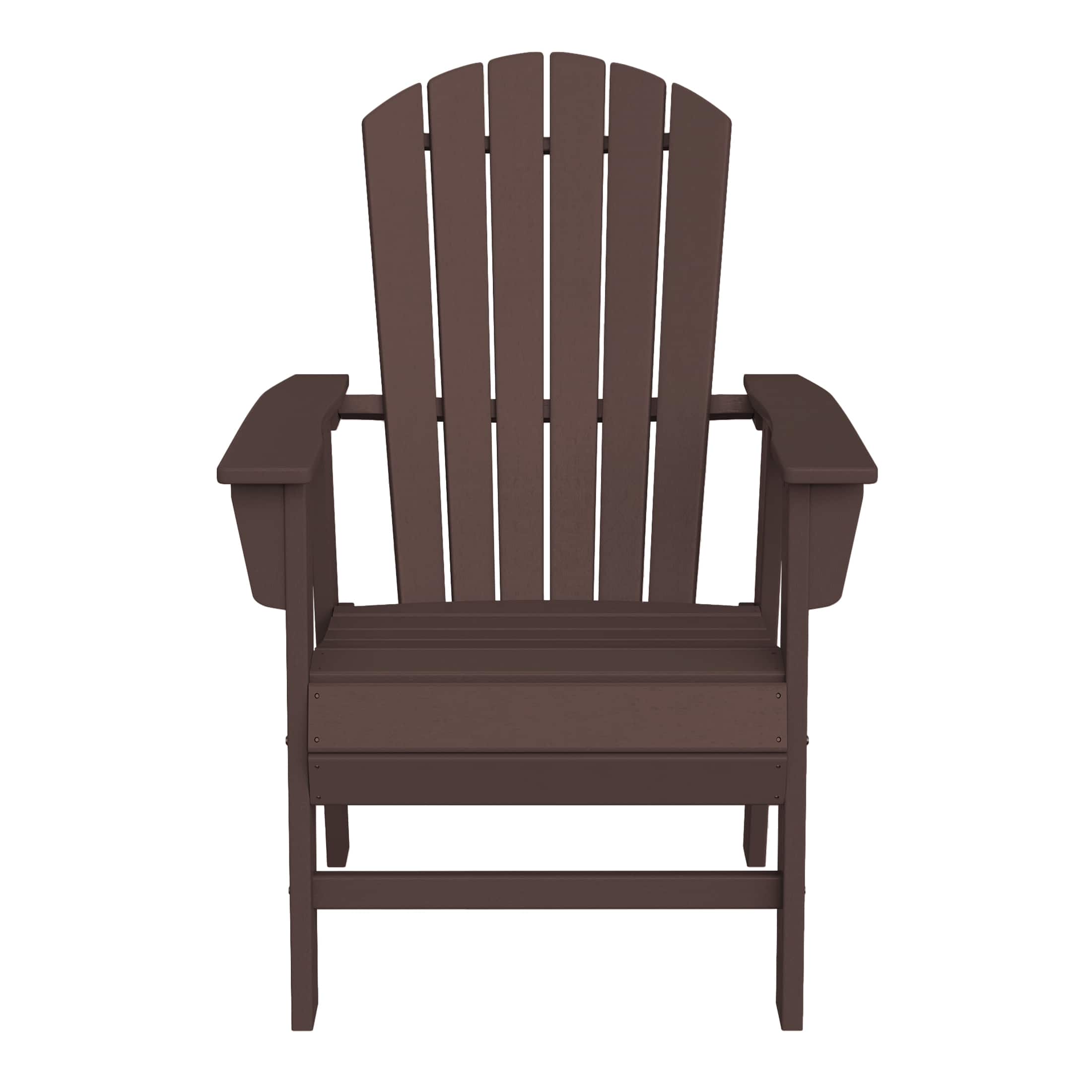 WestinTrends - Dylan Outdoor Patio Shell-back Adirondack Dining Chair Weather Resistant - Dark Brown price history on PriceWatchPro