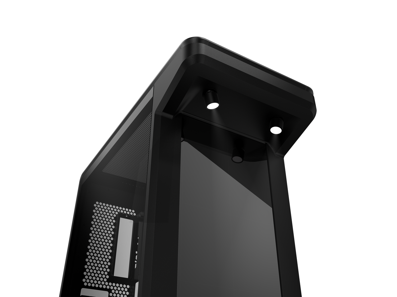 Alt View 7. Cooler Master - masterframe 360 stage lcd open-frame atx pc case, front lcd displa - Black.