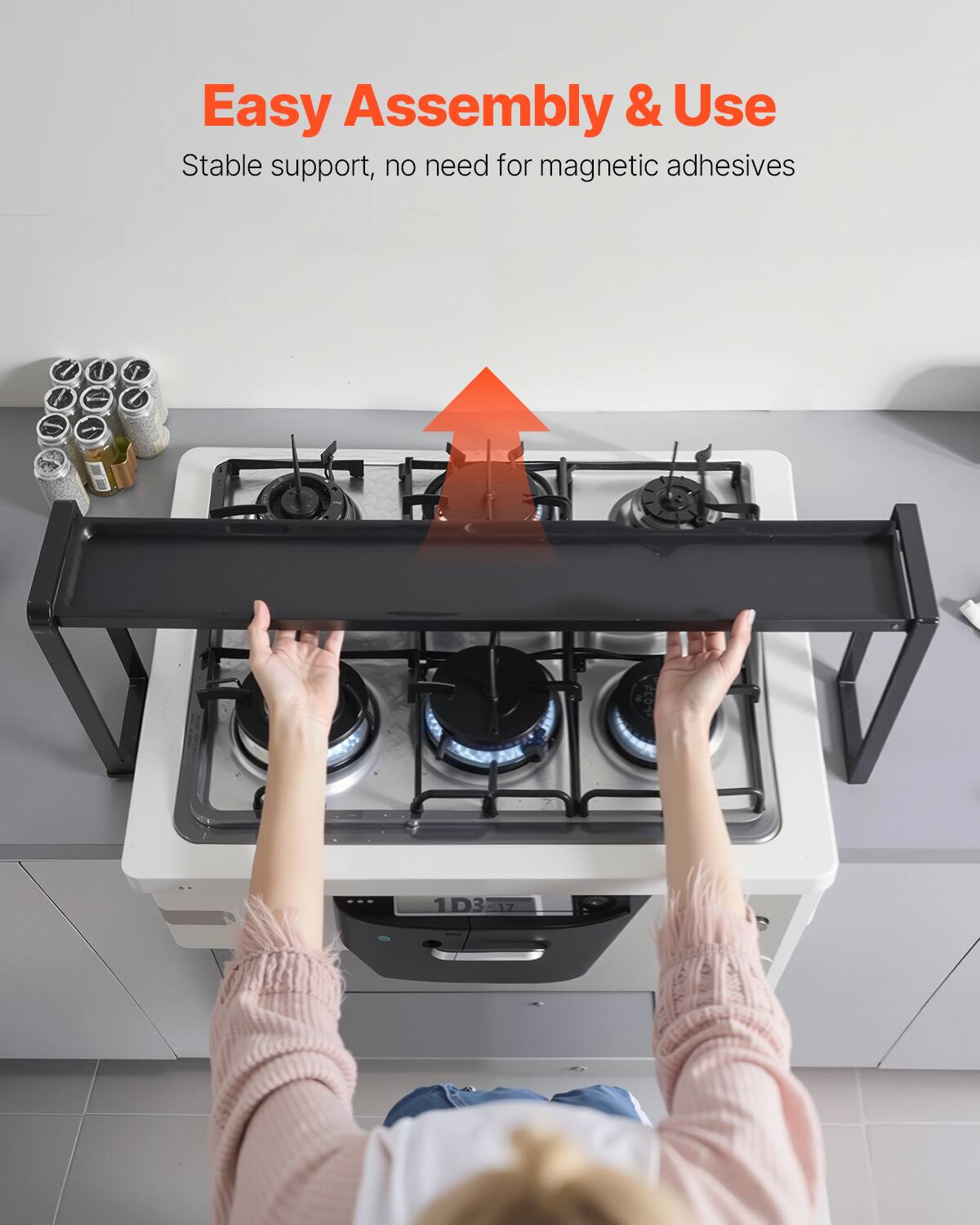 Easy Assembly & Use  
Stable support, no need for magnetic adhesives