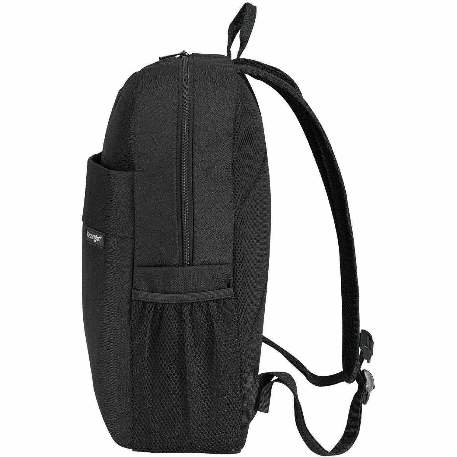 Alt View 4. Kensington - Kensington Simply Portable Lite Carrying Case (Backpack) for 16" Notebook - Black - Water Resistant - Polyester Exterior - Black.