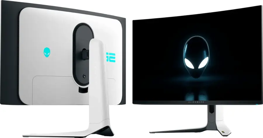 Alienware is a computer monitor and keyboard manufacturer known for producing high-quality, high-performance gaming equipment. The image features two Alienware computer monitors, one black and one white, sitting side by side. The monitors are designed to provide an immersive gaming experience with their large screens and high resolutions. The Alienware brand is known for its innovative technology and commitment to delivering the best gaming experience possible.